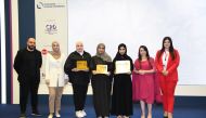 Official pose for a group photo with the winners during Build Your House Exhibition 2023 at QNCC.