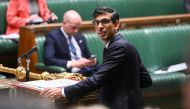 A handout photograph released by the UK Parliament shows Britain's Prime Minister Rishi Sunak answering a question after making a statement in the House of Commons in London on May 22, 2023. (Photo by JESSICA TAYLOR / UK PARLIAMENT / AFP)