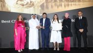 Apparel Group officials receiving the prestigious award during the Qatar CSR Summit.