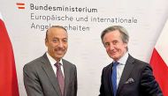 Secretary-General for Foreign Affairs of Austria H E Peter Launsky meeting with  Ambassador of Qatar to Austria H E Sultan bin Salmeen Al Mansouri.