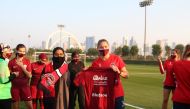 Aubrey Bledsoe Kingsbury during her visit to Doha in 2020.