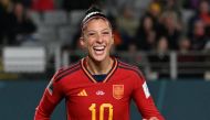 Spain's midfielder #10 Jennifer Hermoso celebrates scoring her team's second goal during the Australia and New Zealand 2023 Women's World Cup Group C football match. (Photo by Saeed KHAN / AFP)