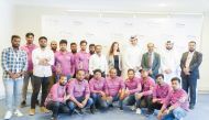 NHRC officials with employees of delivery firms during the meeting.