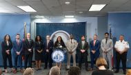 Fulton County District Attorney Fani Willis speaks during a news conference at the Fulton County Government building on August 14, 2023 in Atlanta, Georgia. Joe Raedle/Getty Images/AFP 