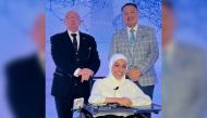Mariam Al Ibrahim (centre) and others at the National Forum for Human Rights. 