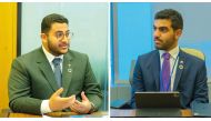Badr Al Ammari (left) and Owais Al Salahi during the session.