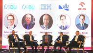 Speakers during a panel discussion at the  Qatar-Poland New Tech Forum, yesterday. (Pic: Amr Diab)