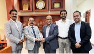 CV Rappai, Director and CEO, Video Home and Electronic Centre WLL, receiving the award.  
