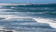 A shoreline is pictured from Futaba-machi, Fukushima Prefecture, around 5 km away from the crippled Fukushima-Daiichi nuclear plant on August 24, 2023, the day on which Japan's government plan to begin releasing wastewater from the stricken plant into the Pacific Ocean. Photo by Philip FONG / AFP