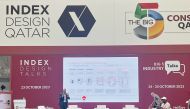 An official delivering a lecture during the Index Design Talk event at the DECC.