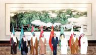 Undersecretary of the Ministry of Commerce and Industry, H E Sultan bin Rashid Al Khater; Chinese Minister of Commerce, H E Wang Wentao with other officials during the First China-GCC Economic and Trade Ministerial Conference, held in Guangzhou, China.