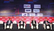 Minister of State and Chairman of Qatar Free Zones Authority (QFZ) H E Ahmad Al Sayed (first left), Turkish Treasury and Finance Minister H E Mehmet Simsek with other officials during the 14th Turkish-Arab Economic Forum, in Istanbul.