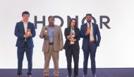Officials during the launch of HONOR X9b 5G was in Souq Najada Hotel.