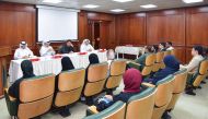 QIIB CEO, Dr. Abdulbasit Ahmed Al Shaibei with other officials during the career day hosted by QIIB.