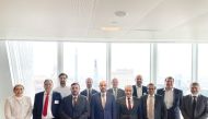 Acting CEO of QSE Abdul Aziz Nasser Al Emadi with other officials during the investment forum in New York.