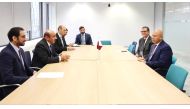Minister of Transport H E Jassim Saif Ahmed Al Sulaiti meeting with Minister of Transport of Egypt Vice Admiral Eng  Kamel Elwazir in London. 