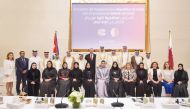Chairman of Qatari Businessmen Association H E Sheikh Faisal bin Qassim Al Thani with the President of Cuba H E Miguel Díaz Canel along with other QBA and QBWA officials during the meeting.