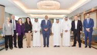 Sheikh Faisal bin Qassim Al Thani QBA Chairman and QBA members with US Assistant Secretary of Commerce for global markets Arun Venkataraman and other officials during the meeting.