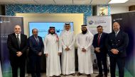 President of the IIA  Adel Al Hashimi, Managing Partner of Moore Qatar Sami Zaitoon with other officials during the MoU signing.