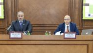 Dr. Abdul Hannan Al Issa (left) and Dr. Riad Fakhri during a seminar titled ‘Arbitration in Engineering Disputes’, recently.