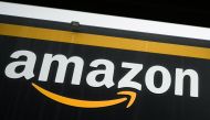(Files) This picture taken on October 22, 2019, shows the logo of Amazon on a new warehouse in Bretigny-sur-Orge. (Photo by Philippe Lopez / AFP)

