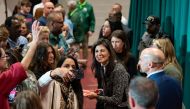 Republican presidential hopeful and former UN Ambassador Nikki Haley greets supporters at a rally on January 28, 2024 in Conway, South Carolina. (Photo by Allison Joyce / GETTY IMAGES NORTH AMERICA / Getty Images via AFP)
