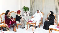 Qatar Chamber’s First Vice-Chairman Mohamed bin Ahmed bin Twar Al Kuwari and President of the Arab Women Investors Union and Member of the Egyptian Council for Foreign Affairs Dr. Hoda Jalal Yassa with other officials.
