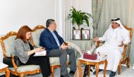 QC First Vice-Chairman, Mohamed bin Ahmed bin Twar Al Kuwari and Vice President of the General Authority for Investment and Free Zones in Egypt Ahmed Abdulhamid during the meeting.