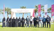 Officials from the Ministry of Labour during NSD activities at Museum of Islamic Art park yesterday.