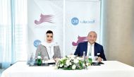 QBWA Vice Chairman, Aisha Alfardan and Group CEO of QIB, Bassel Gamal during the signing ceremony.