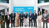 The British Ambassador to Qatar, H E Neerav Patel with other officials during the Web Summit Qatar 2024.