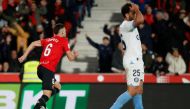 Real Mallorca's Spanish defender #06 Jose Manuel Copete celebrates scoring the opening goal during the Spanish league football match between RCD Mallorca and Girona FC at the Mallorca Son Moix stadium in Palma de Mallorca on March 3, 2024. (Photo by JAIME REINA / AFP)

