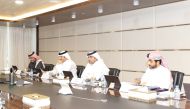 Chairman of Milaha’s Board of Directors Sheikh Jassim bin Hamad bin Jassim bin Jaber Al Thani with other officials during the Annual Ordinary General Assembly Meeting.