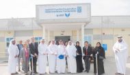 Dr. Salem Al Naemi, President of UDST, Dr. Abdullatif Al Khal, a member of the Board of Trustees at UDST and the Deputy Chief Medical Officer and Director of Medical Education at HMC, and Ali Al Janahi, Acting Assistant Managing Director and Chief of Tertiary Care at HMC, along with other dignitaries during the opening of the center.