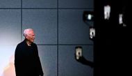 (FILES) Italian designer Giorgio Armani greets the audience at the end of his collection show at the Milan Fashion Week Womenswear Autumn/Winter 2024-2025 on February 25, 2024 in Milan. (Photo by GABRIEL BOUYS / AFP)
