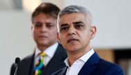 Re-elected Mayor of London, Labour's Sadiq Khan speaks during the declaration for London's Mayor, at City Hall in London on May 4, 2024. (Photo by BENJAMIN CREMEL / AFP)
