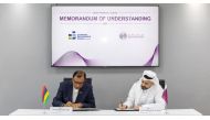 QFC CEO, Yousuf Mohamed Al Jaida and EDB Mauritius Chairman, Hemraj Ramnial CSK during the MoU signing.