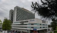 Picture taken on May 17, 2024 shows the hospital in Banska Bystrica, Slovakia where Slovak Prime Minister Robert Fico is being treated after he was shot 
