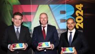 (From left to right) Qatar Duty Free Head of Culinary Operations David Sosson, Vice President, F&B Grant Fleming and Head of F&B Operations Ibrahim Al-Emadi. Image: The MoodieDavitt Report. 