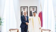 Prime Minister and Minister of Foreign Affairs H E Sheikh Mohammed bin Abdulrahman bin Jassim Al Thani meeting Deputy Prime Minister and Minister of Foreign Affairs of Jordan H E Dr. Ayman Al Safadi in Doha yesterday.
