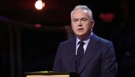 (FILES) Then BBC presenter Huw Edwards speaks during the UK Holocaust Memorial Day Commemorative Ceremony at Methodist Central Hall in London on January 27, 2020. (Photo by Chris Jackson / POOL / AFP)
