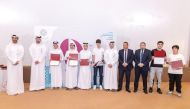 Officials with some of the participants at the conclusion ceremony of the programme.