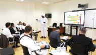 A group of preachers from Russia learning Arabic and Islamic studies at Sheikh Abdullah bin Zaid Al Mahmoud Islamic Cultural Centre.