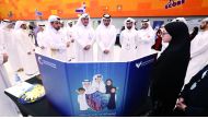 Officials and participants during the closing ceremony.
