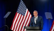 Former Presidential candidate Robert F. Kennedy Jr. gives remarks at the Renaissance Phoenix Downtown Hotel on August 23, 2024 in Phoenix, Arizona. (Photo by Rebecca Noble/Getty Images via AFP)
