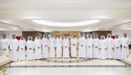 Attorney-General H E Dr. Issa bin Saad Al Jafali Al Nuaimi (centre) with the assistants of the public prosecution at the event.