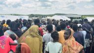 Displaced Sudanese who have returned from Ethiopia gather in a camp run by the United Nations Refugee Agency (UNHCR) in Sudan's border town of Gallabat on September 4, 2024. Photo by AFP.