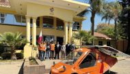 The solar-powered car made by UDST students.