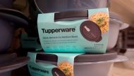 (Files) Tupperware products are offered for sale at a retail store on April 10, 2023 in Chicago, Illinois. (Photo by Scott Olson / Getty Images North America / AFP)