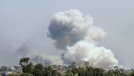 Smoke billows from a site targeted by Israeli shelling in the southern Lebanese village of Burj el-Shmali on September 23, 2024. (Photo by Bilal Kashmar / AFP)

